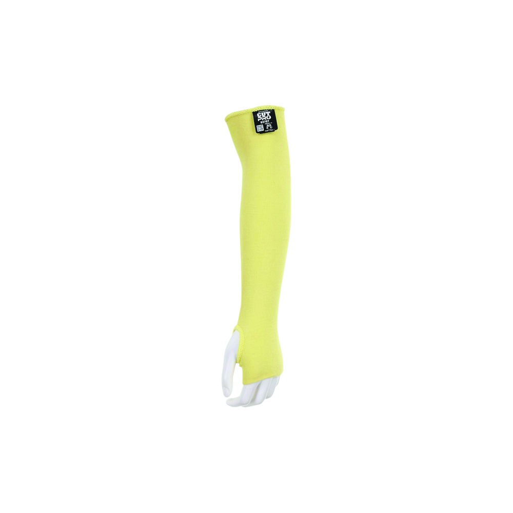 MCR Safety CutPro® Cut-Resistant Sleeve, Double Ply DuPont™ Kevlar®, Thumb Hole, 18 Inch x 3.25 Inch, Yellow