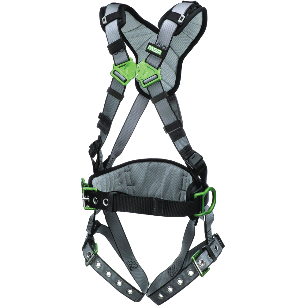 MSA V-FIT™ Safety Harness, Back and Hip D-Rings, Tongue Buckle Leg Straps, Shoulder Pads