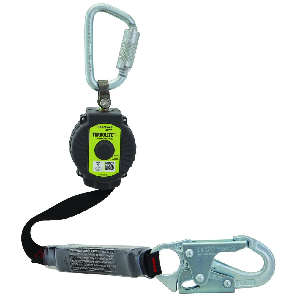 Honeywell TurboLite™+ Personal Fall Limiter, Single Leg, Locking Snap Hook