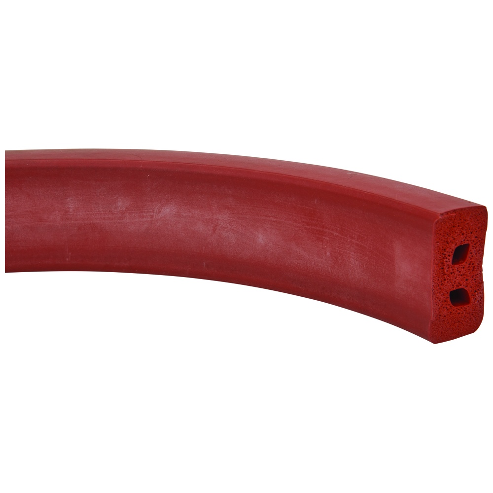 Hanna Rubber Oven Gasket, Silicone, 1 Inch x 2 Inch x 25 Feet, Orange/Red