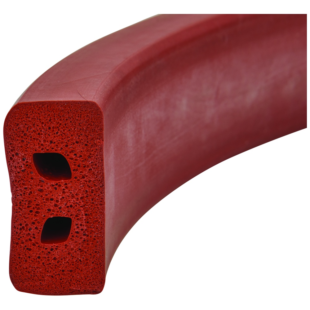 Hanna Rubber Oven Gasket, Silicone, 1 Inch x 2 Inch x 25 Feet, Orange/Red