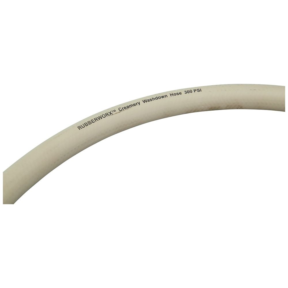 Washdown Hose, No Fittings, 0.75 Inch ID, White