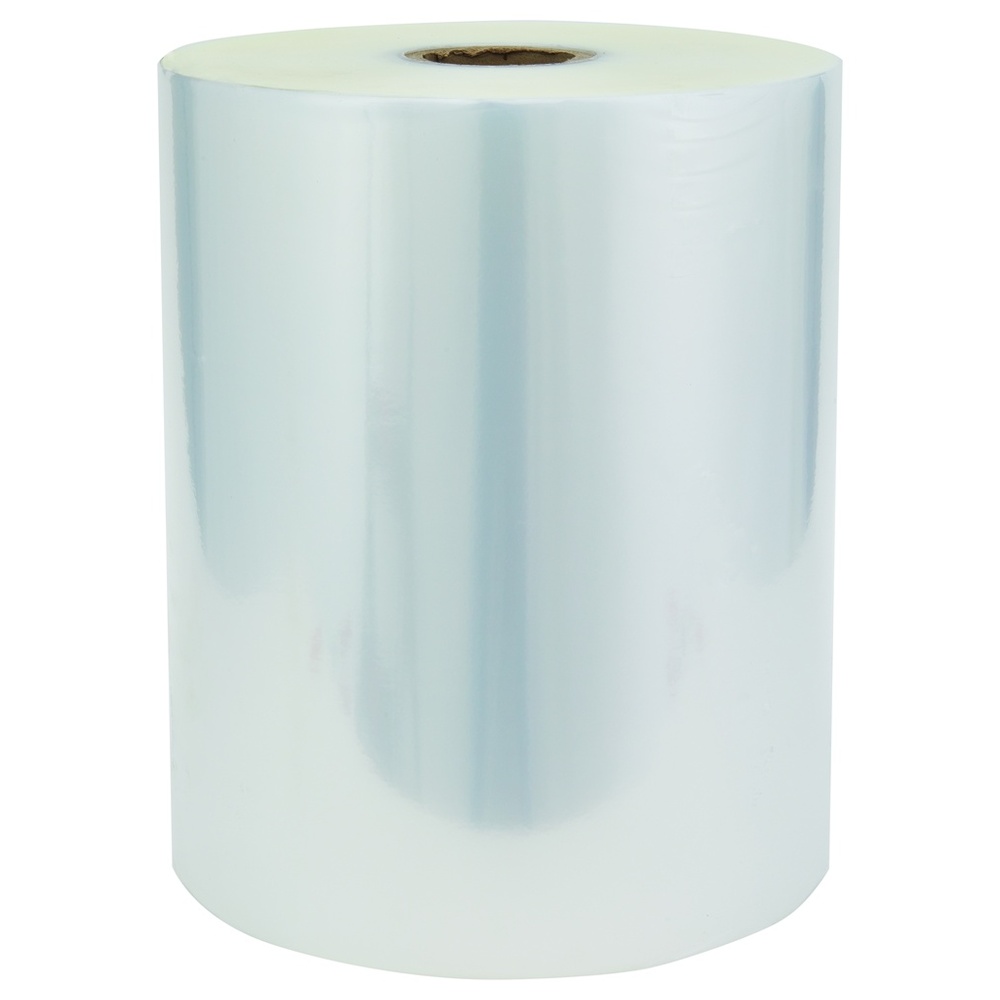 Packaging Film, 16.378 Inch Wide Roll, Machine Fill & Seal, 0.48 PET Clear Laminated to 2.0 LLDPE Clear, Sealant Wound, 3 Inch Core