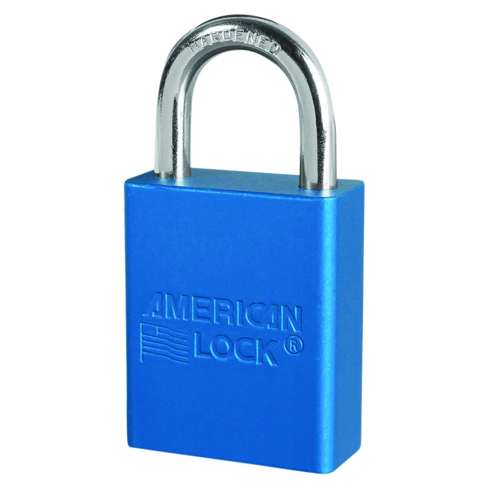 American Lock Anodized Aluminum Safety Padlock, Master Key, 1 Key per Lock