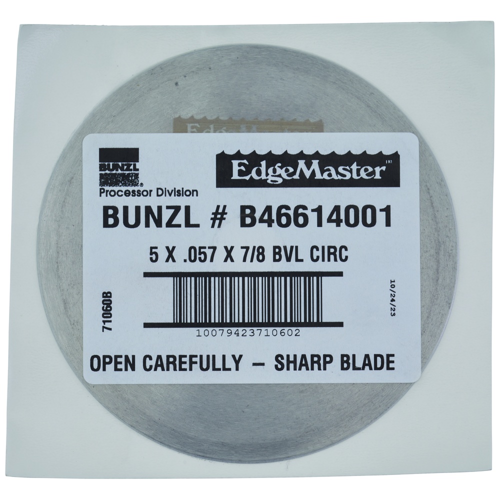 EdgeMaster Circular Blade, Stainless Steel, 5 Inch x 0.875 Inch x 0.057 Inch, Double Bevel
