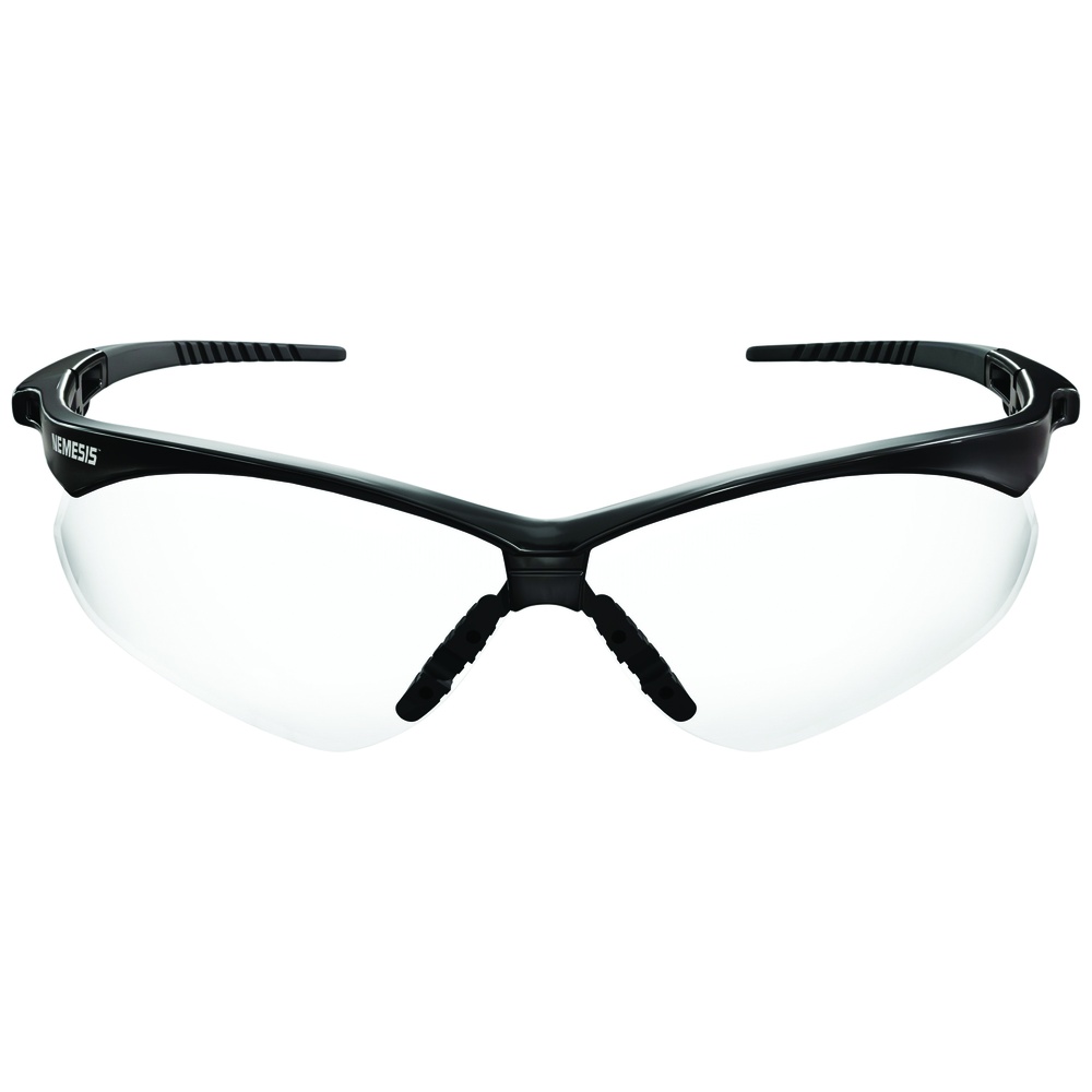 KleenGuard™ Nemesis™ Safety Glasses, Anti-Fog Coating, Black Frame with Cord Connect
