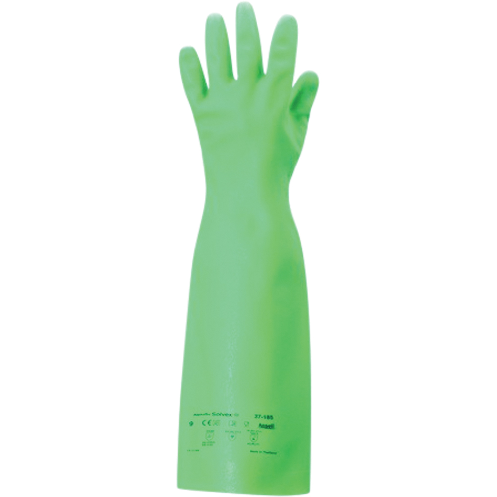 Ansell AlphaTec® Solvex® 37-185 Elbow-Length Nitrile Gloves, Green