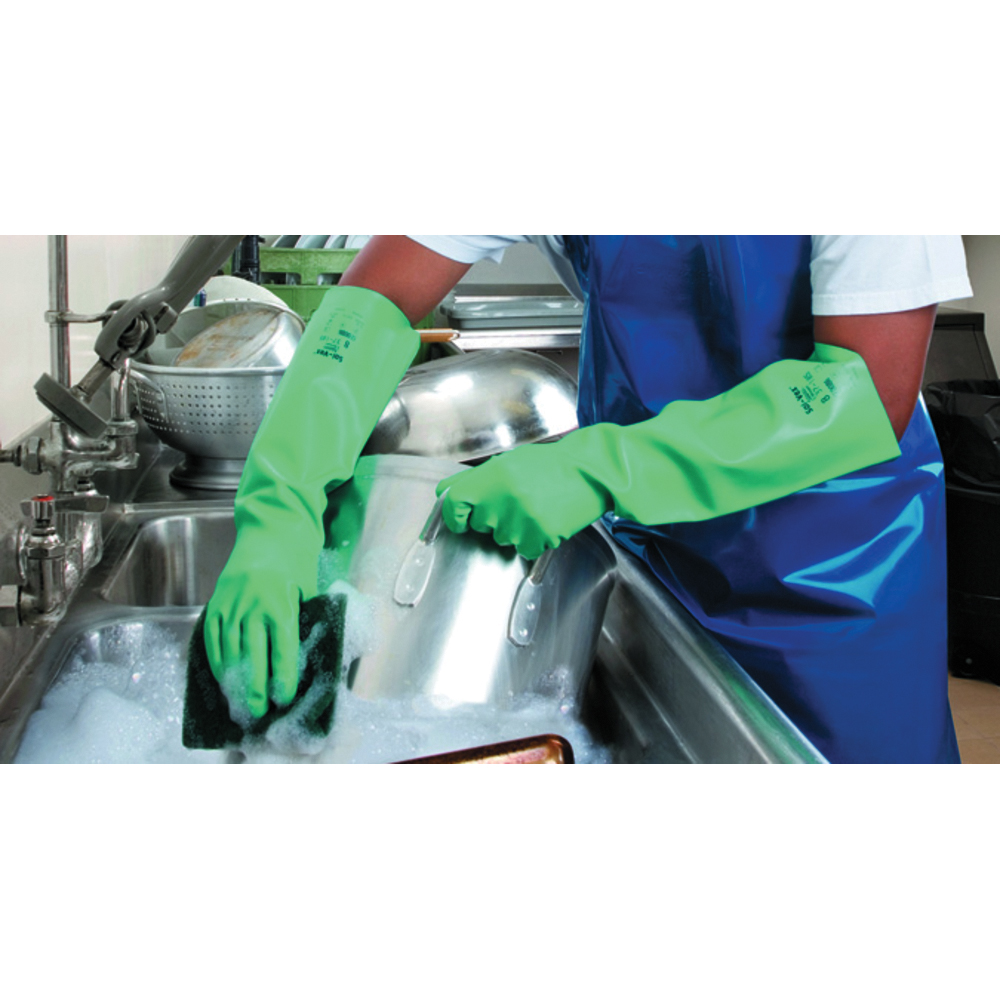 AlphaTec® Solvex® 37-185 Elbow-Length Chemical Gloves, Nitrile