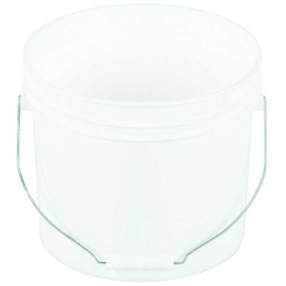 Vesil Open Head Plastic Pail with Steel Handle, 2 Gallon