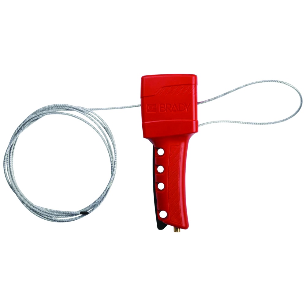 Brady 50943 Cable Lockout, 4 Lock Capacity - Red
