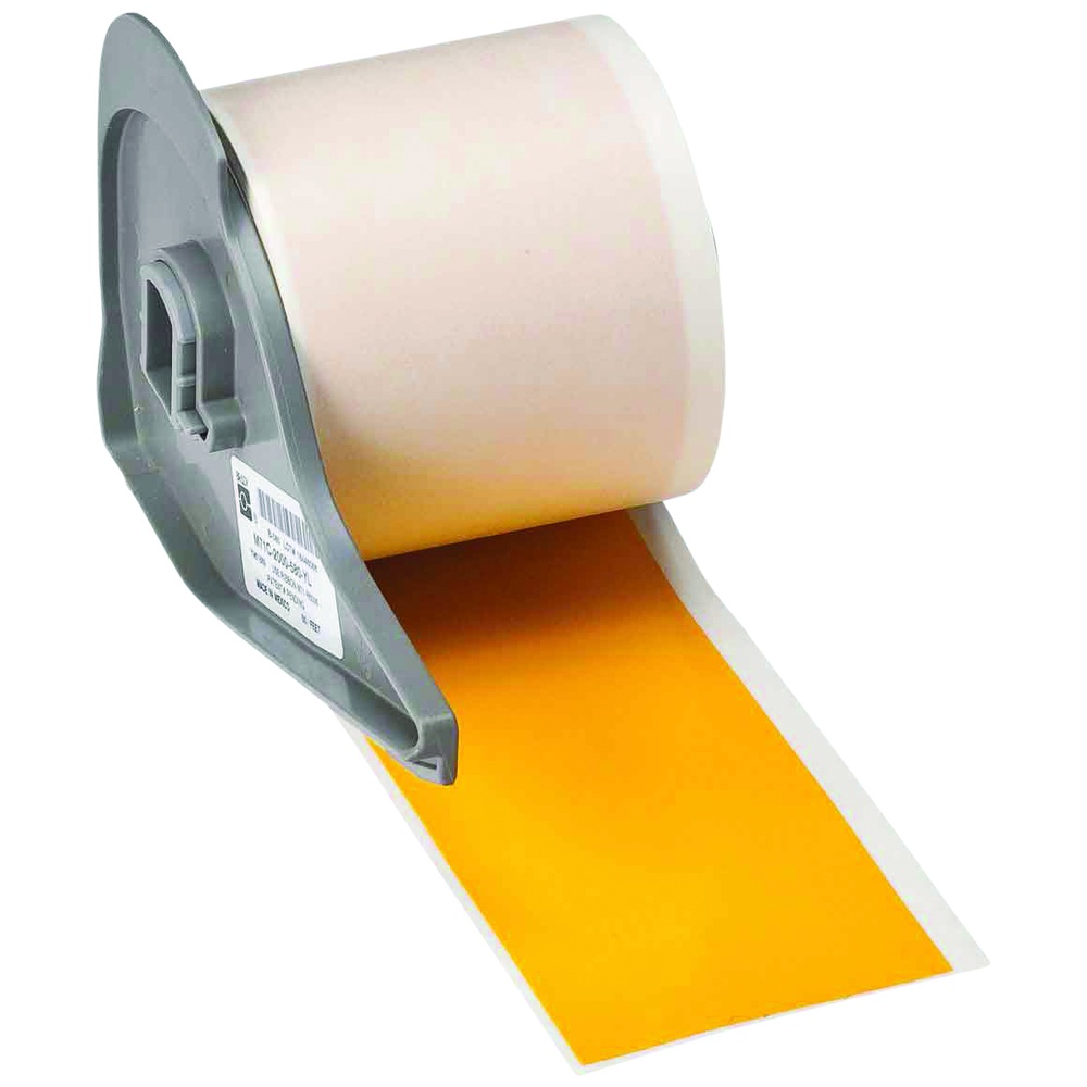 Brady All Weather Permanent Adhesive Vinyl Label Tape for M7 Printers, Yellow