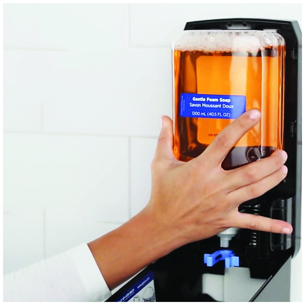 GP PRO Pacific Blue Ultra® Manual Dispensers Gentle Foam Hand Soap Dispenser Refills, Fragrance Free, Clear