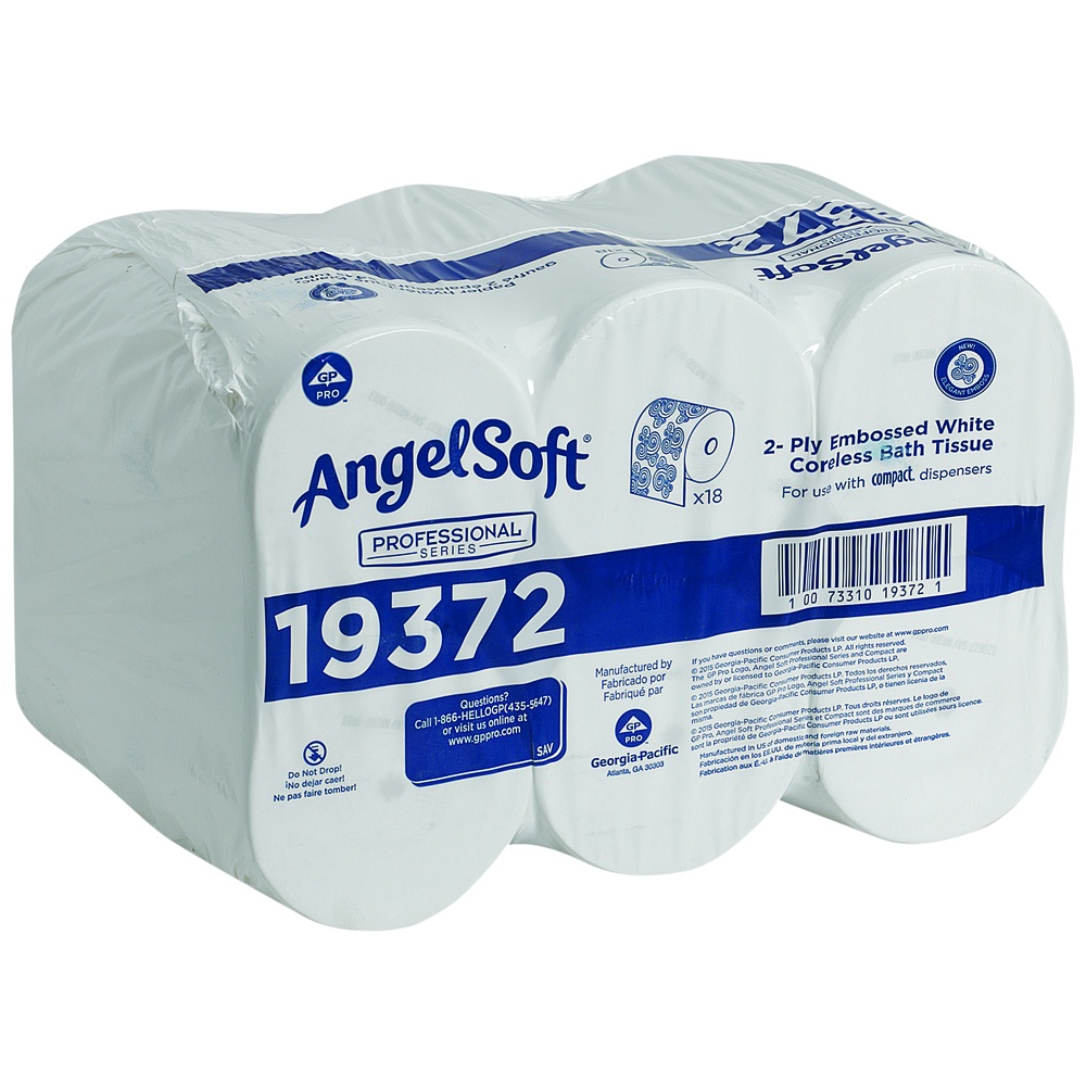 GP Pro Angel Soft Professional Series Compact® Coreless 2-Ply Premium Embossed Toilet Paper