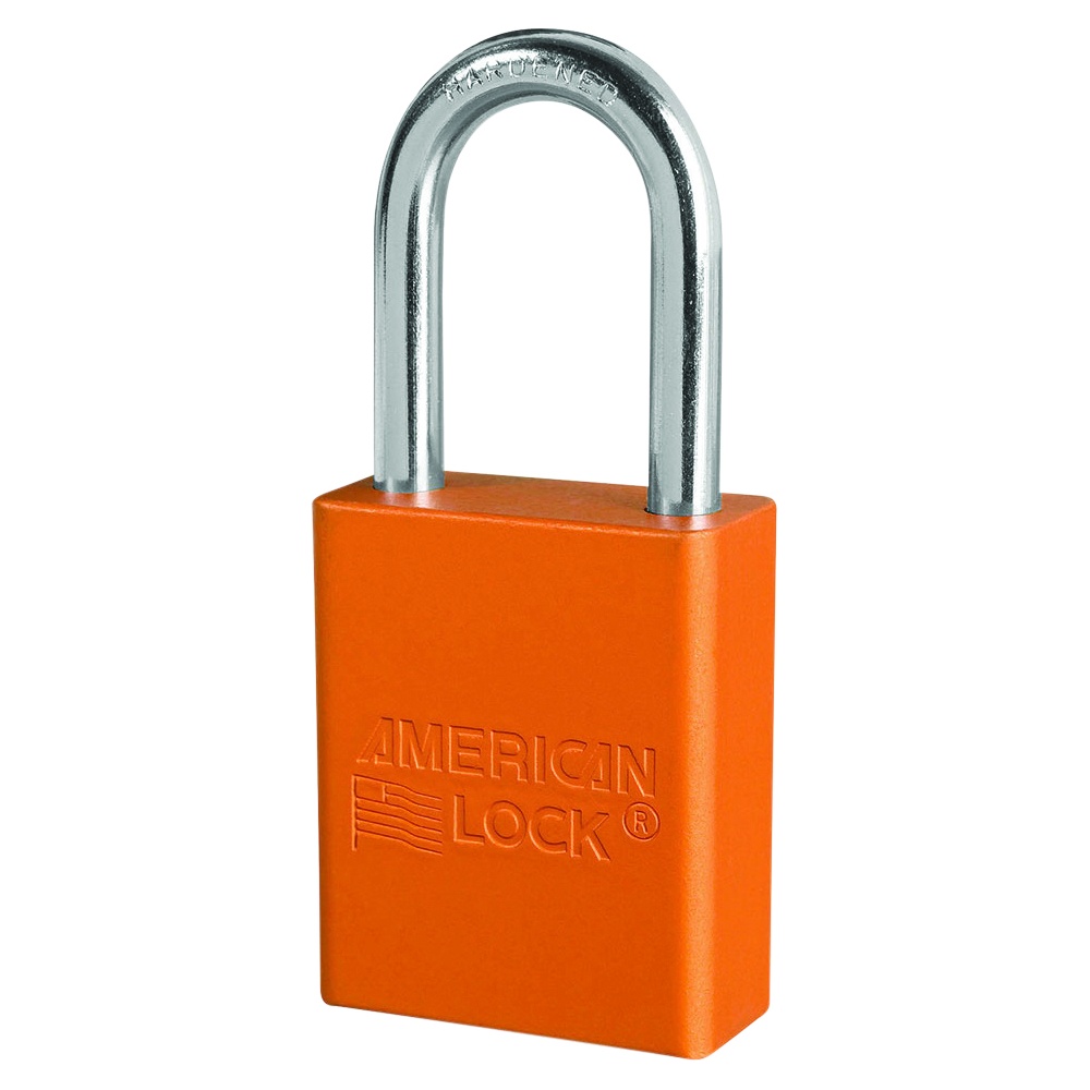 American Lock® Safety Padlock, Anodized Aluminum, 6 Pin, 1.5 Inch Shackle, Keyed Alike