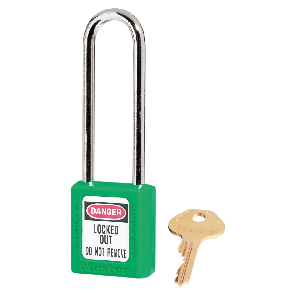 Master Lock  Zenex™ Thermoplastic Safety Padlock, 3 Inch Shackle, Keyed Alike