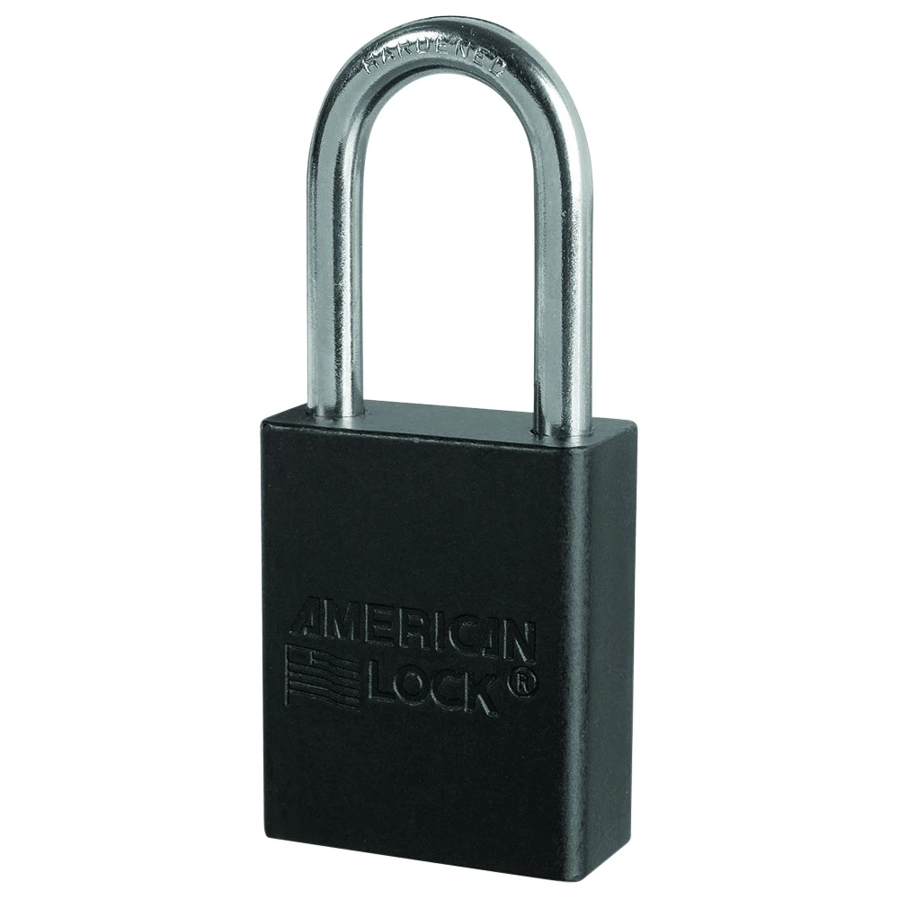 American Lock® Safety Padlock, Anodized Aluminum, 5 Pin, 1.5 Inch Shackle, Keyed To