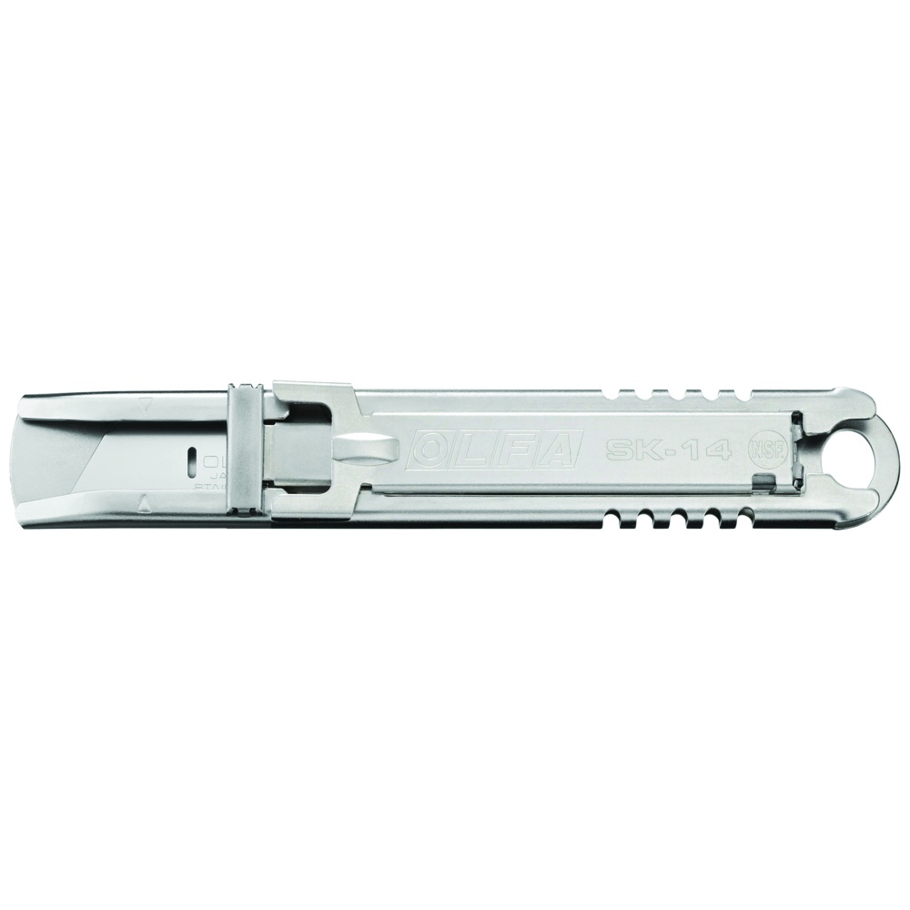 OLFA Semi-Automatic Self-Retracting Safety Knife, SK-14, Stainless Steel, NSF