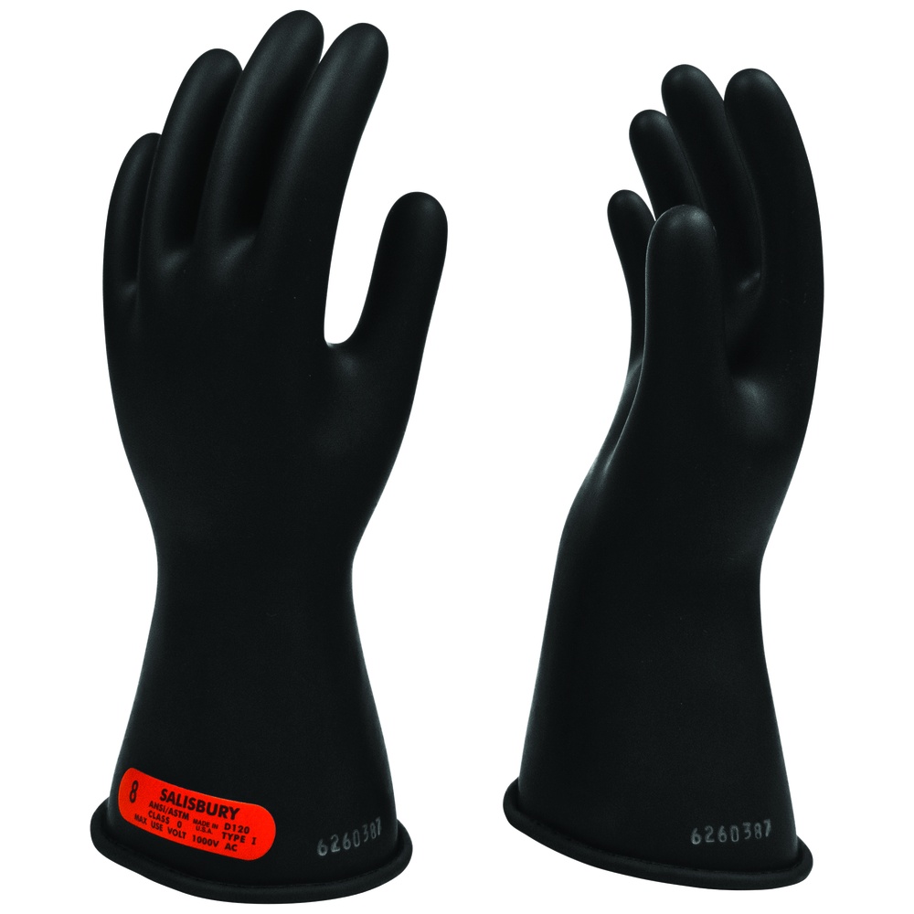 Honeywell Salisbury Class 00 Rubber Insulating Gloves, 11 Inch, Black