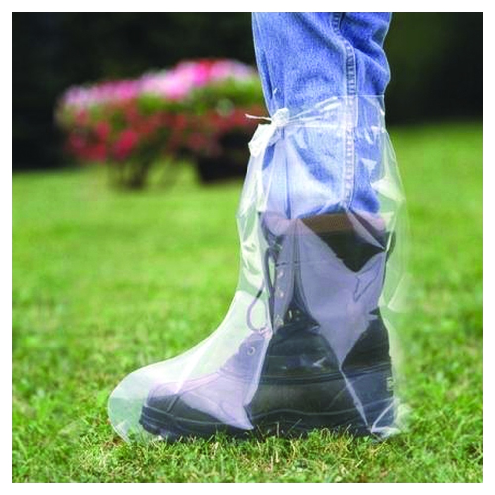 Continental Knot-A-Boot Disposable Polyethylene Boot Covers, 4-Mil