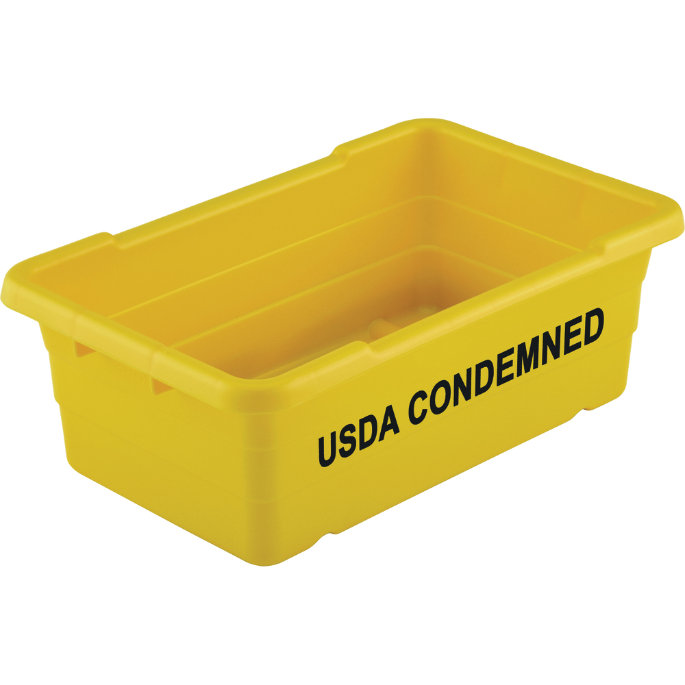 ToteAll 2000 Imprinted Molded Poly Totes, "USDA CONDEMNED"