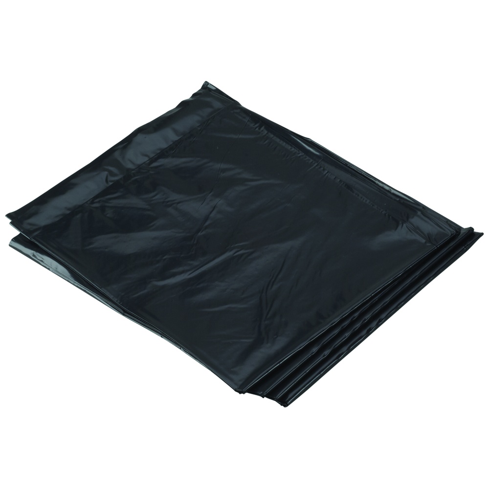 Black Star Seal Can Liners, LLDPE, 1.5 Mil, 50 Inch x 66 Inch, Black