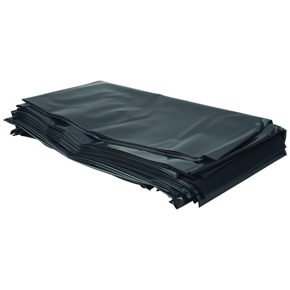 Black Star Seal Can Liners, LLDPE, 1.5 Mil, 50 Inch x 66 Inch, Black