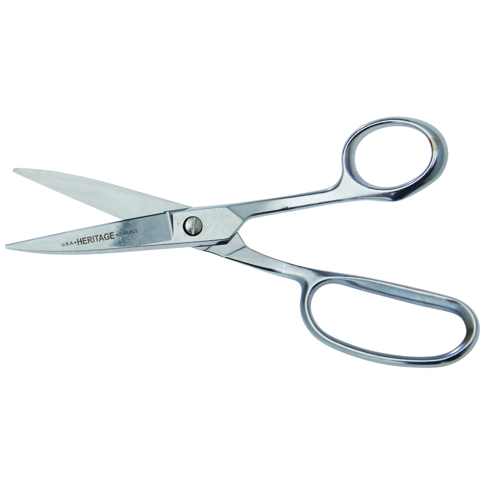 Klein Cutlery Heritage Heavy-Duty Shears, Curved Blades, Knife Edge, Right-Handed, 8.625 Inch with Large Ring Handle