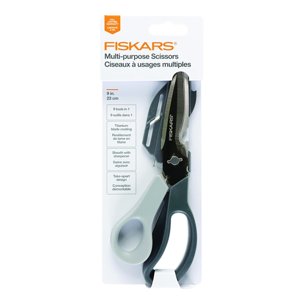 Fiskars Cuts+More Multipurpose Shears, Gray