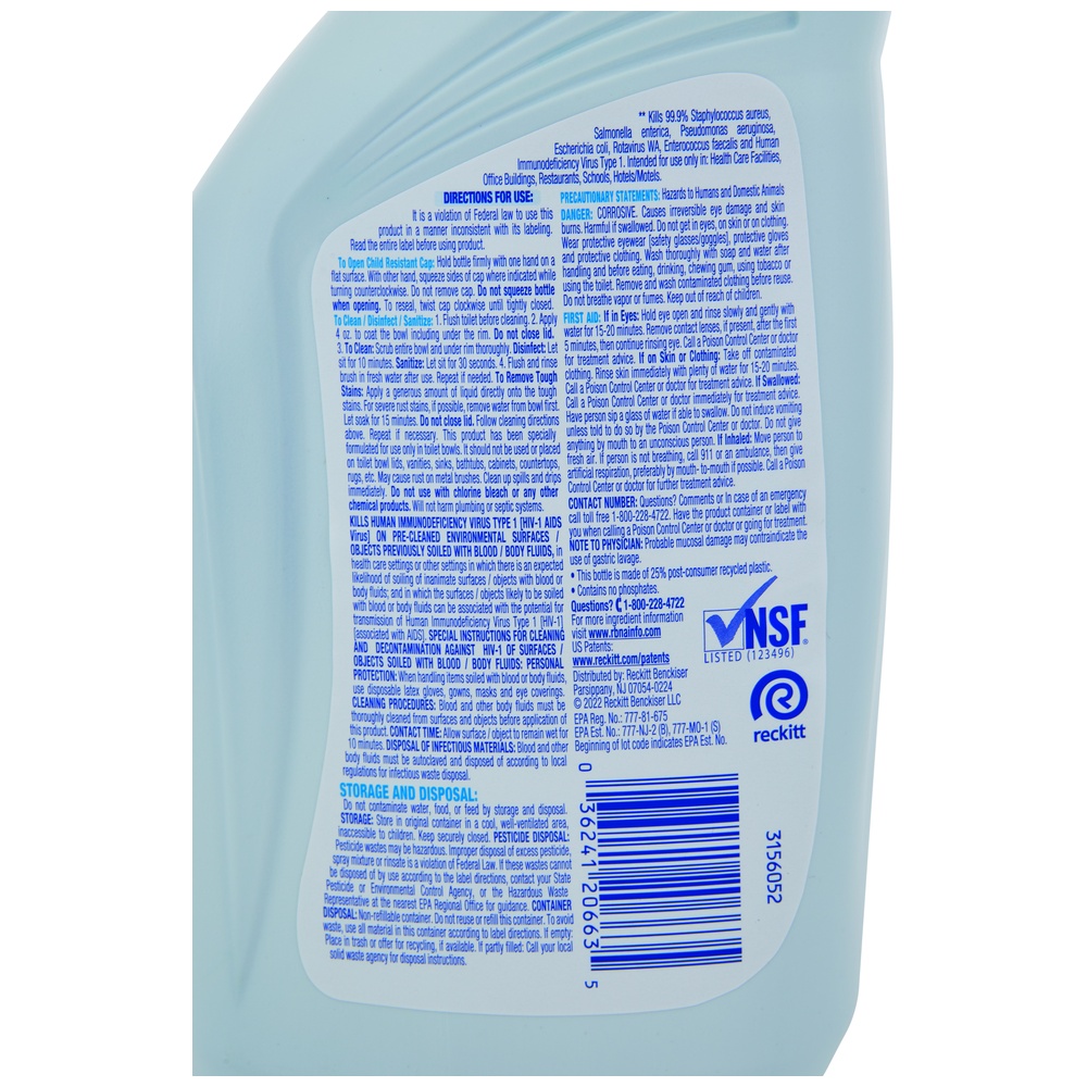 Lysol® Power Toilet Bowl Cleaner, 32 Ounce