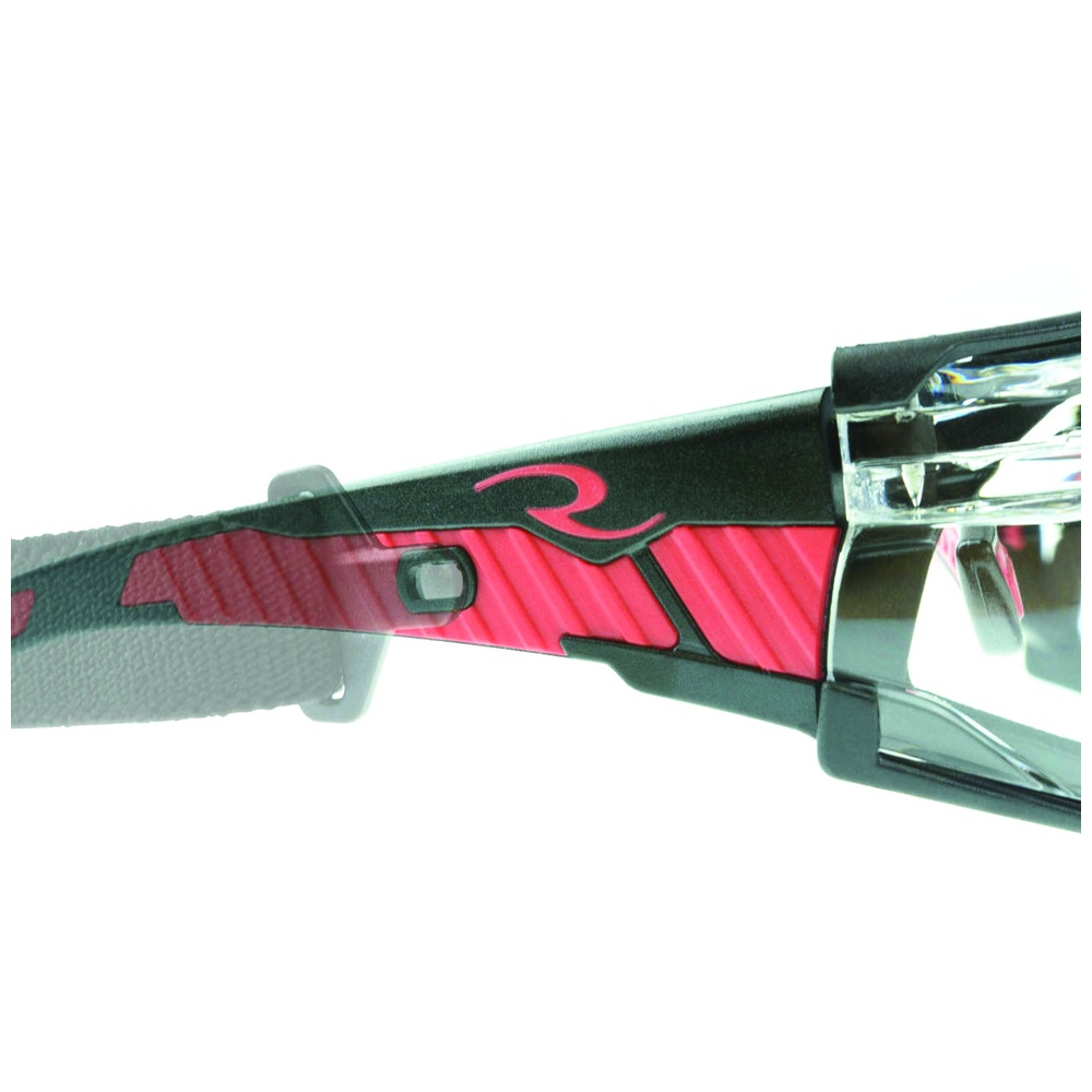 Radians Obliterator™ IQ - IQuity Safety Glasses, Foam Lined, Anti-Fog, Black/Red