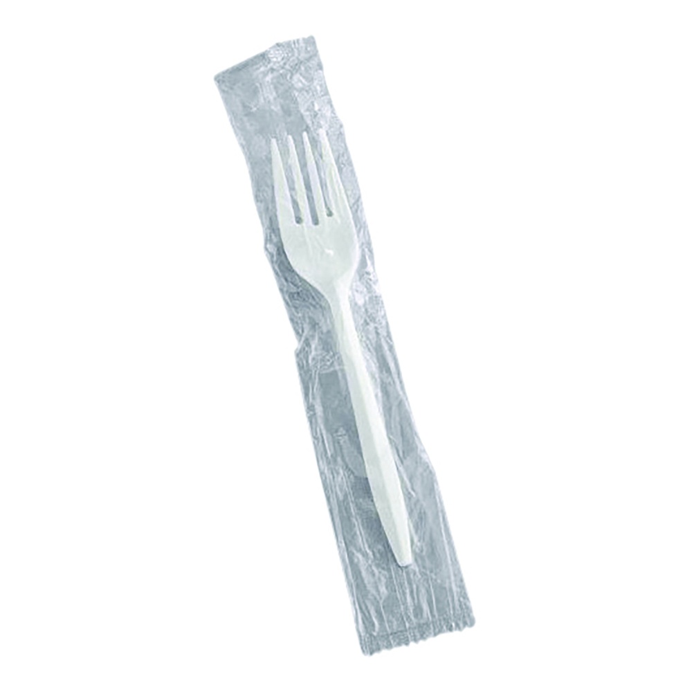 Prime Source Individually Wrapped Polystyrene Fork, Medium Weight