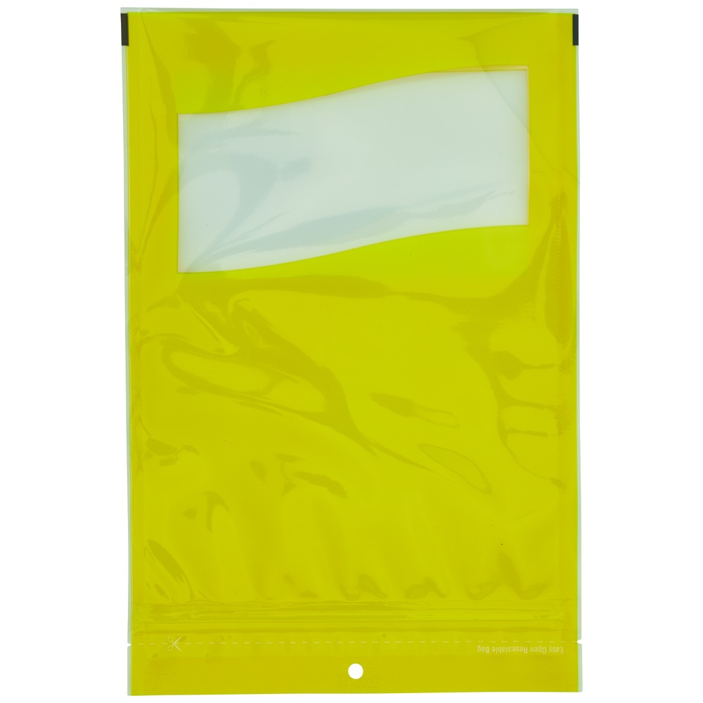 Winpak Resealable Zipper Vacuum Pouches, 5 Mil, Windowed, Hang Hole, Tear Notch, 7.5in x 11.3in