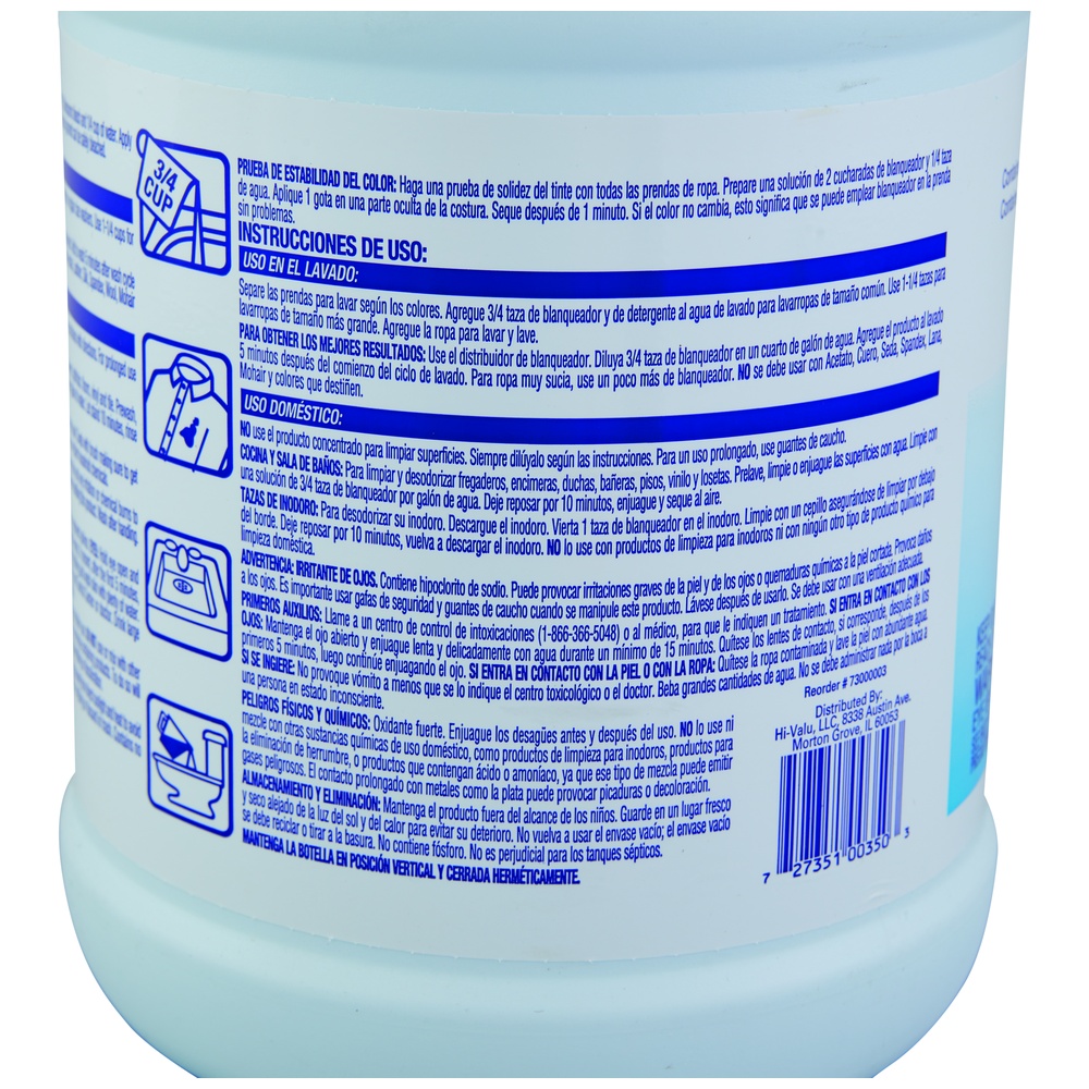 Hi-Valu® Cleaning and Deodorizing Bleach, 128 ounce