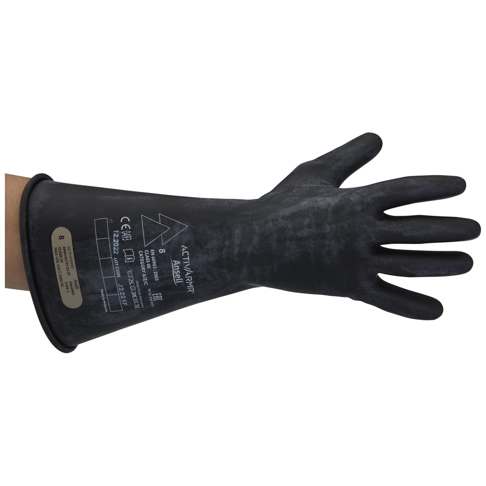 Ansell Marigold® Electrical Insulating Gloves, Class 0, Black