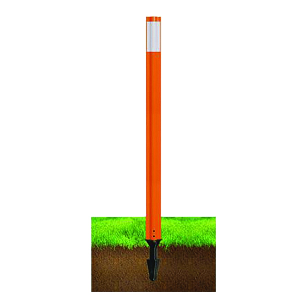 Emedco Flexstake Flexible Guide Post, Polycarbonate, 4 Foot, Fluorescent Orange
