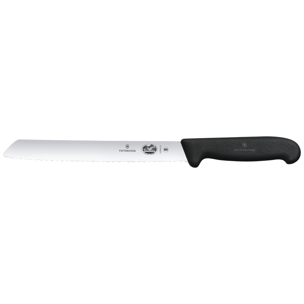 Victorinox Bread Knives with Fibrox Handle, Slant Tip Serrated Blade, 8-inch