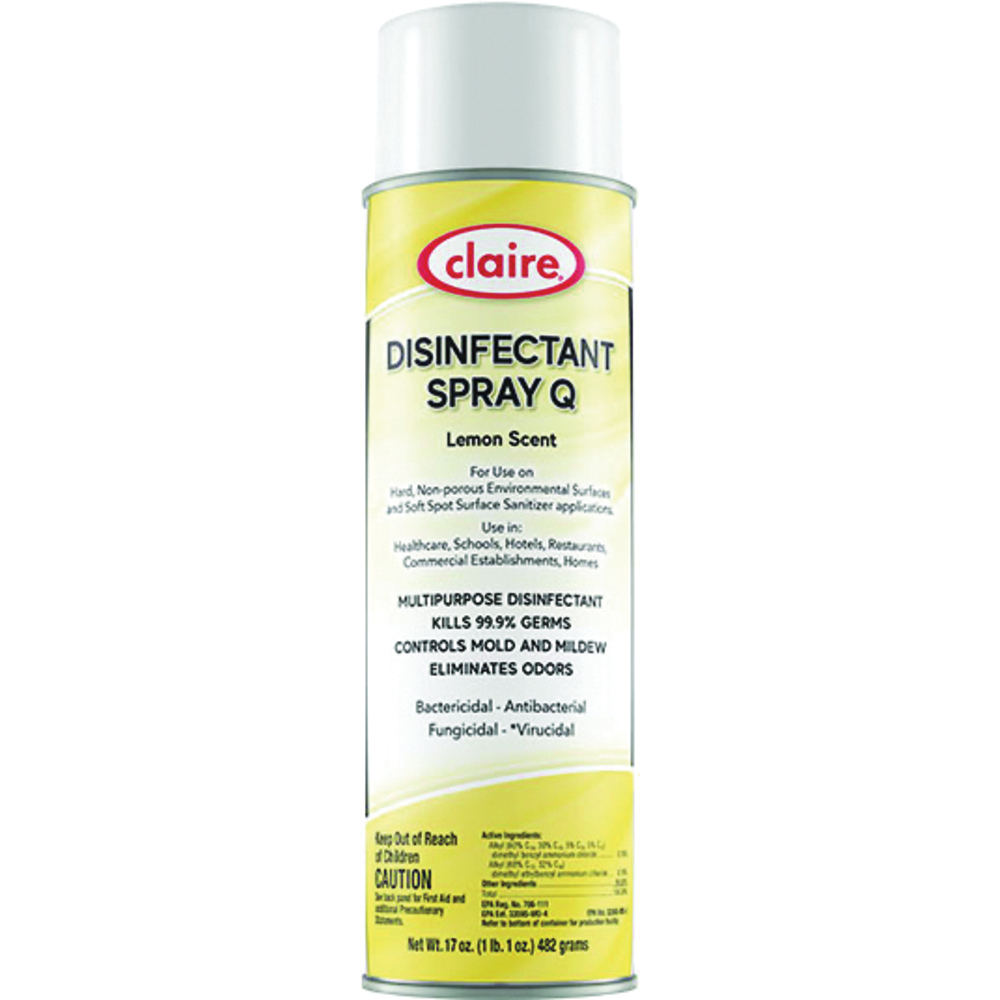 Claire Disinfectant Spray Q, Aerosol, 20 Ounce