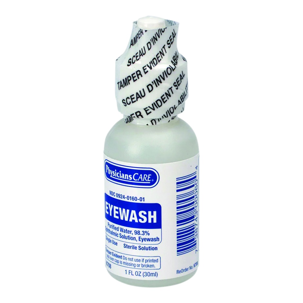 Acme United Physicians Care Eyewash, Single Use, 1 Ounce