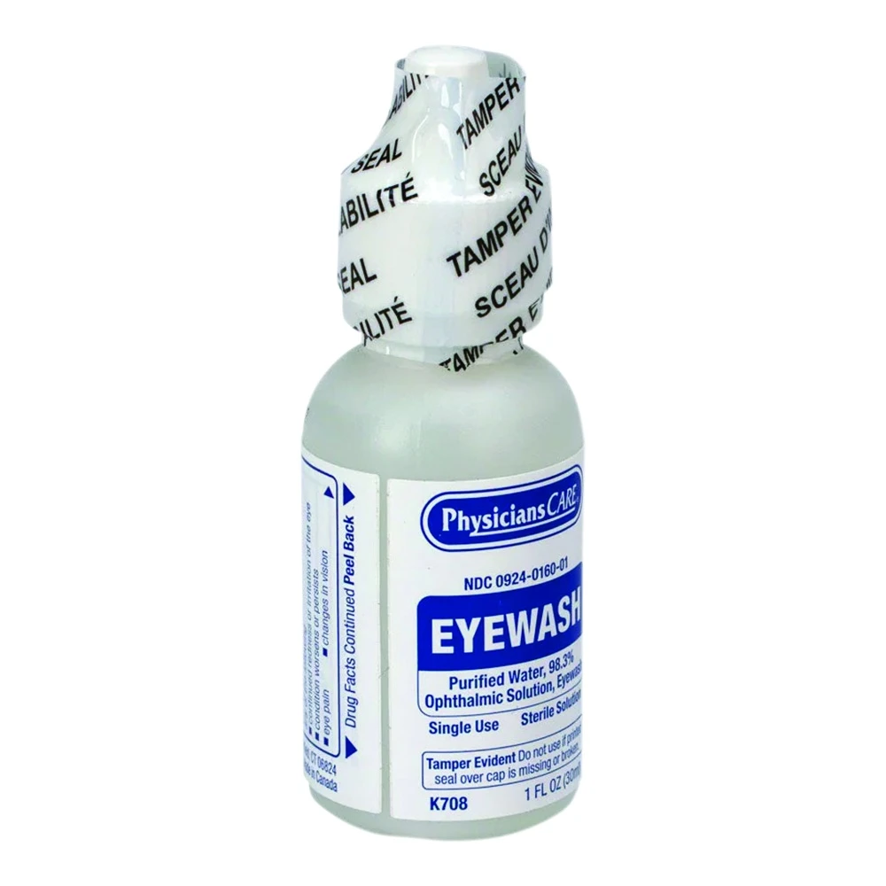 Acme United Physicians Care Eyewash, Single Use, 1 Ounce