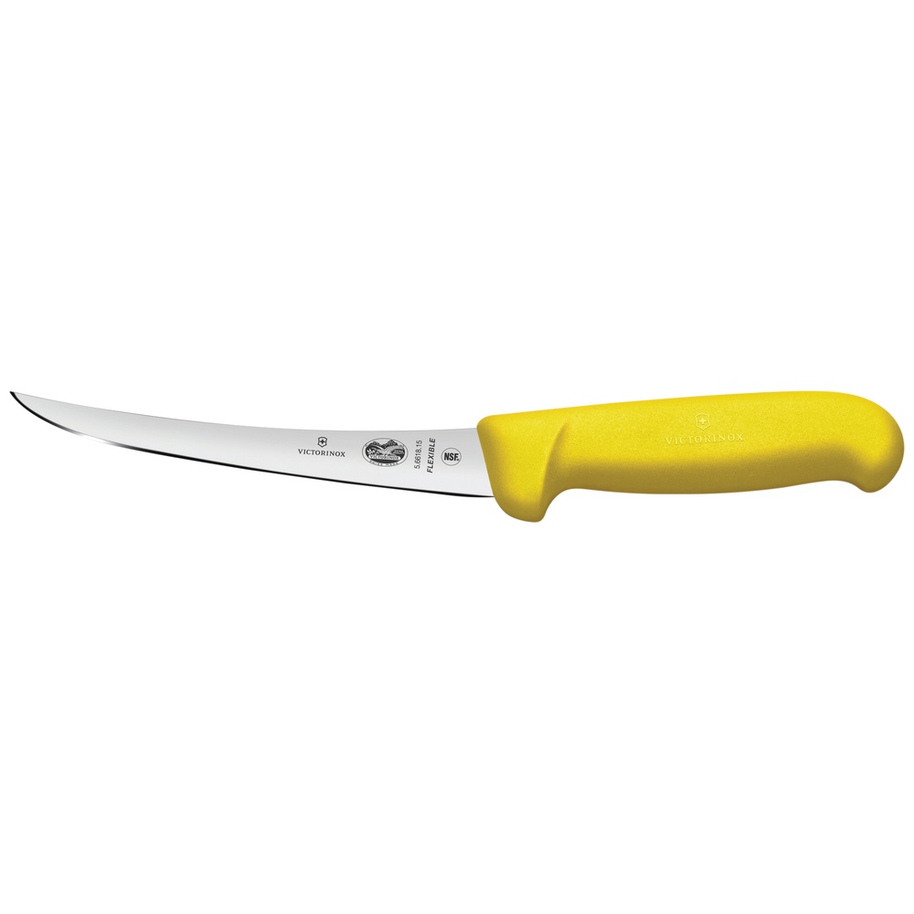 Victorinox Curved Boning Knife with Fibrox Handle, Flexible Blade