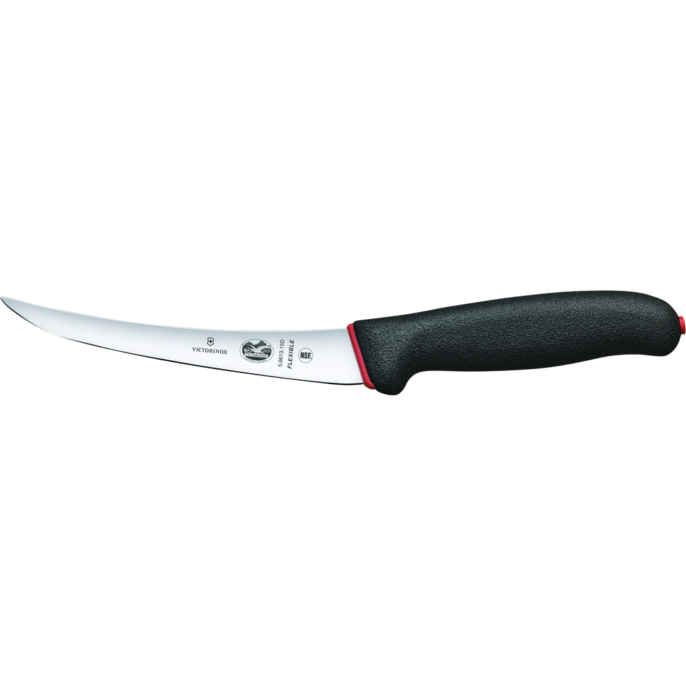 Victorinox Curved Boning Knife with Dual Grip Fibrox Handle, Curved Flexible Blade