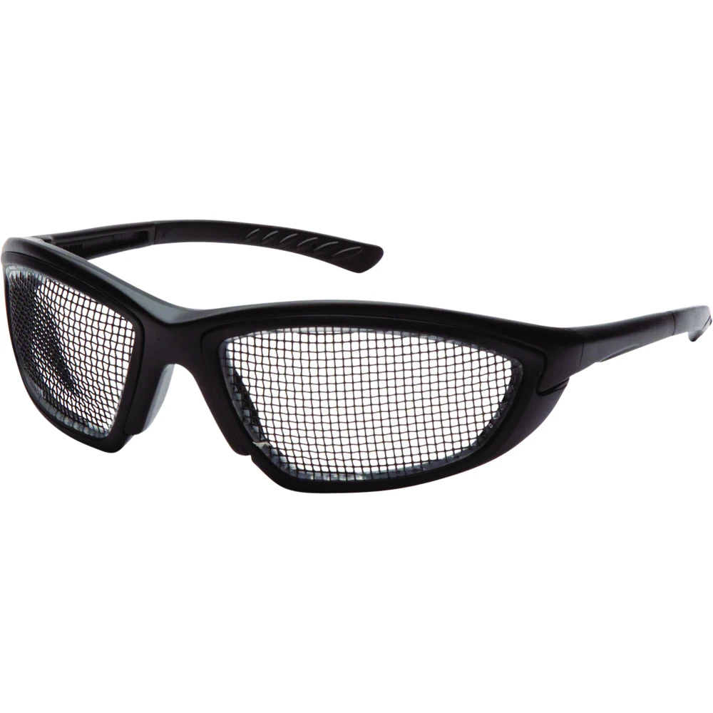Pyramex Trifecta® Wire Mesh Safety Glasses, Black