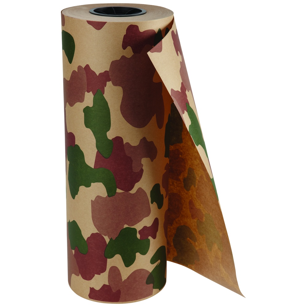 Camo Butcher Paper, Polyethylene Coating, 3 Inch Core, 18 Inch x 600 Feet Camo Butcher Paper, Polyethylene Coating, 3 Inch Core, 18 Inch x 600 Feet