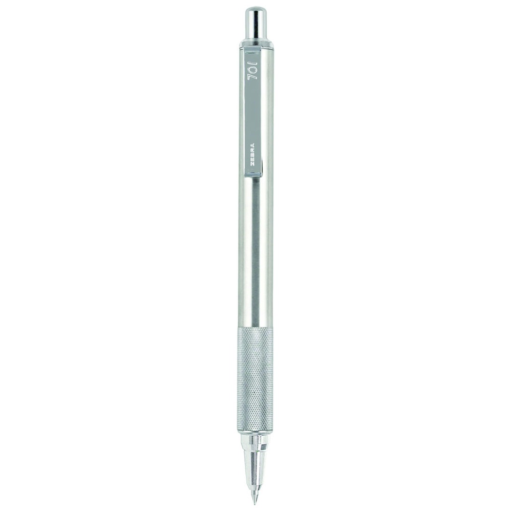 Zebra F-701 All Metal Ballpoint Retractable Pen, Fine Point, Black Ink