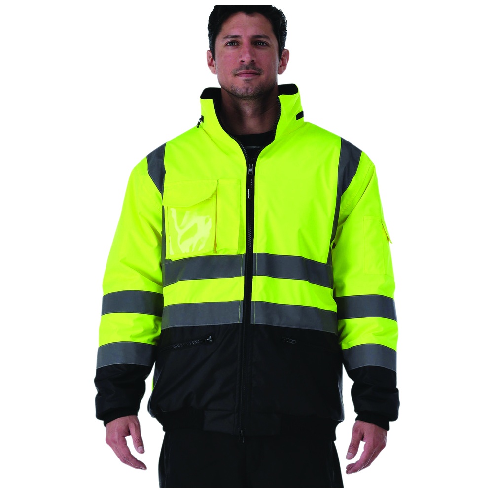 RefrigiWear Hi-Vis Waterproof Bomber Jacket, Insulated Workwear
