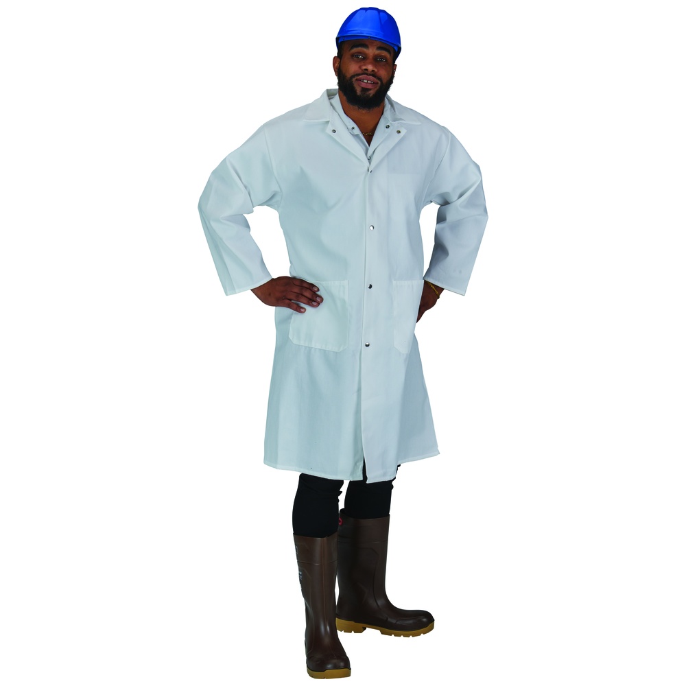 Southern Apparel Inc. Butcher Frocks, Long-Sleeves with 2 Outside Bottom Pockets, Dome Snaps, 7 Ounce