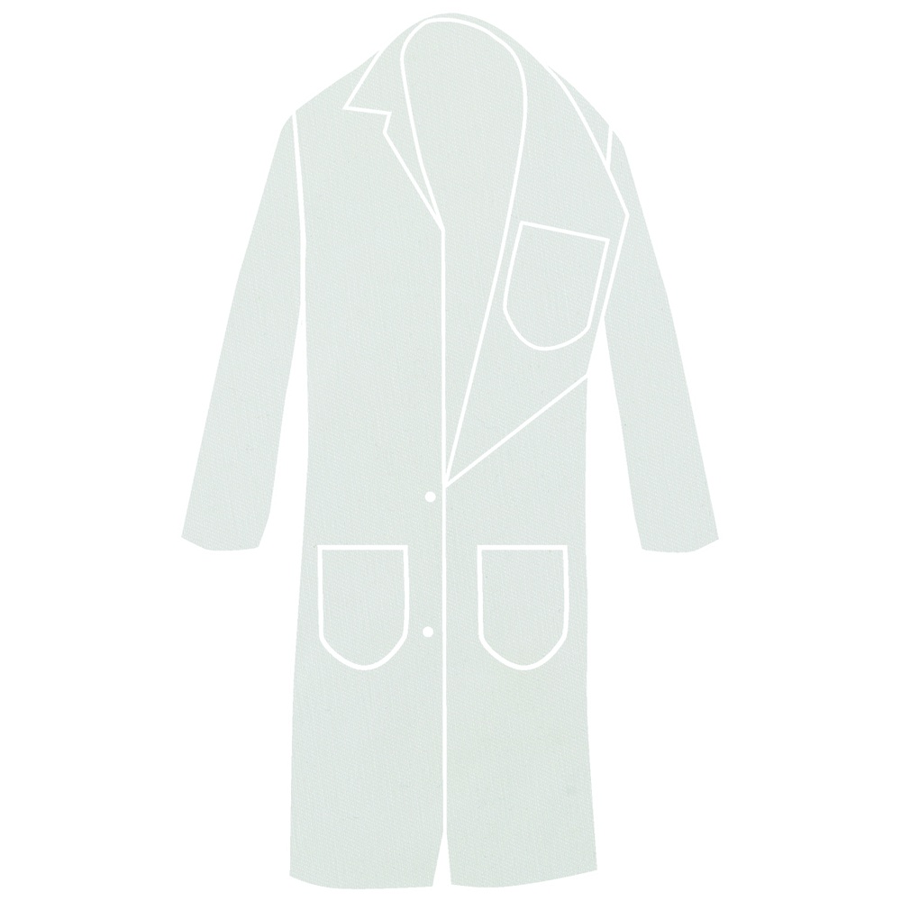 Southern Apparel Inc. Butcher Frocks, Long-Sleeves with 1 Inside Top and 2 Outside Bottom Pockets, Dome Snaps, 7 Ounce