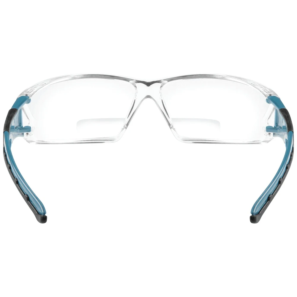 Ironwear Iron-Fog Reader Safety Glasses, Anti-Fog, Metal Detectable, Blue Frame/Clear Lens