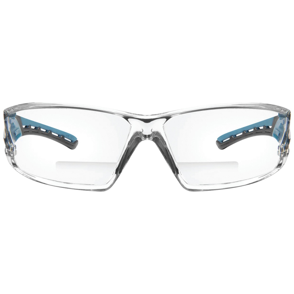 Ironwear Iron-Fog Reader Safety Glasses, Anti-Fog, Metal Detectable, Blue Frame/Clear Lens