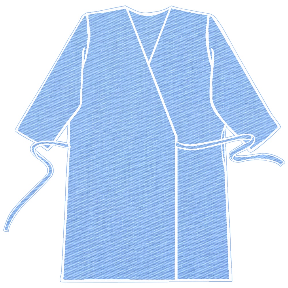 Southern Apparel Inc. Wrap-Around Butcher Frocks, 3/4 Length Sleeves, No Pockets, 5 Ounce